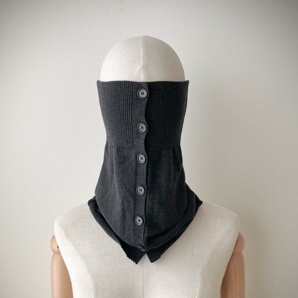 Joodito Accessories - joodito 100% merino wool sweater snood gaiter long scarf winter warm dark gray